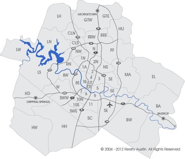 mls žemėlapį, Austin