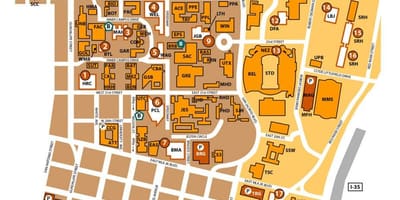 Žemėlapis ut Austin