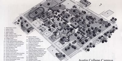 Austin college campus žemėlapis